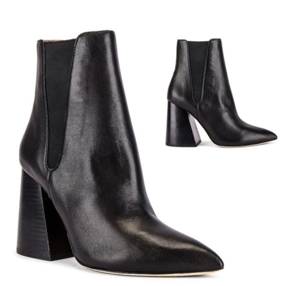 Joie Shoes - Joie Abrianna Black Leather Ankle Bootie